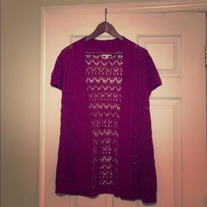 Knit short-sleeve sweater